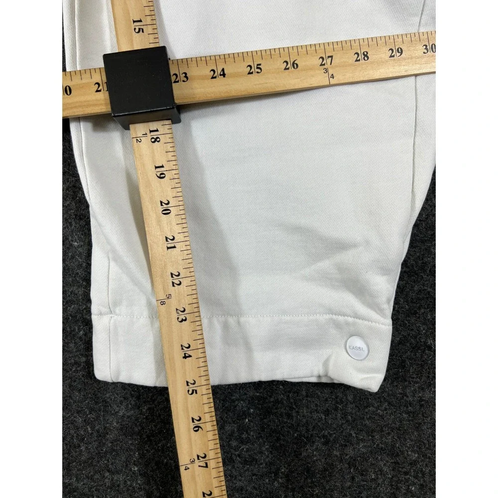 KASSL Editions x Zara Mens Off White Wide Leg Fleece Sweatpants Size Small